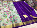 Exclusive pure crepe printed mysore silk sarees