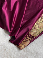 Banarasi Satin Silk Saree in Fire Gold Shade with Elegant Booti Work | Traditional Designer Wedding Saree