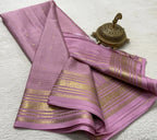 Buy Mysore Silk Saree in Royal Blue Micro Checks with Gold Zari Border and Star Buttas