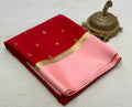 Red & Blush Pink light weight Mysore silk sarees for women