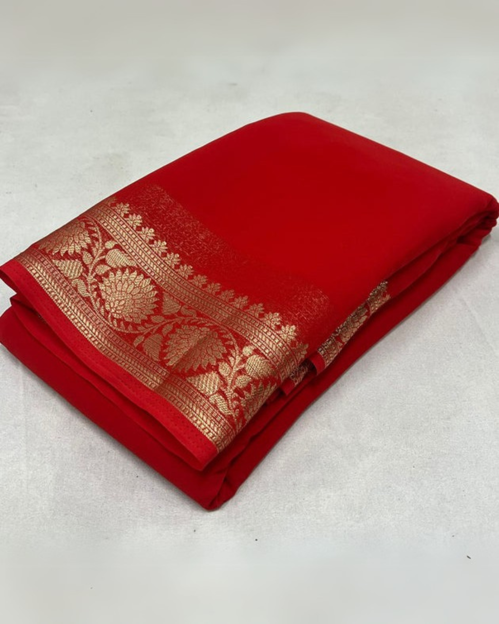VOOTBUY Women Silk Saree Red Wedding Banarasi Saree