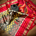 Silk Semi Double Ikkat Patola Saree with Blouse