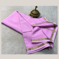 Mysore crepe light lavender purple saree with blouse