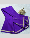 Ready to Wear Purple Mysore Crepe Silk Saree,