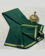 Small Border Green Mysore Silk Saree for women