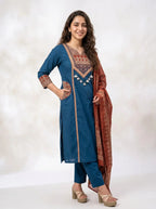 Premium Rich Azrak print  Cotton Suit Fabloom