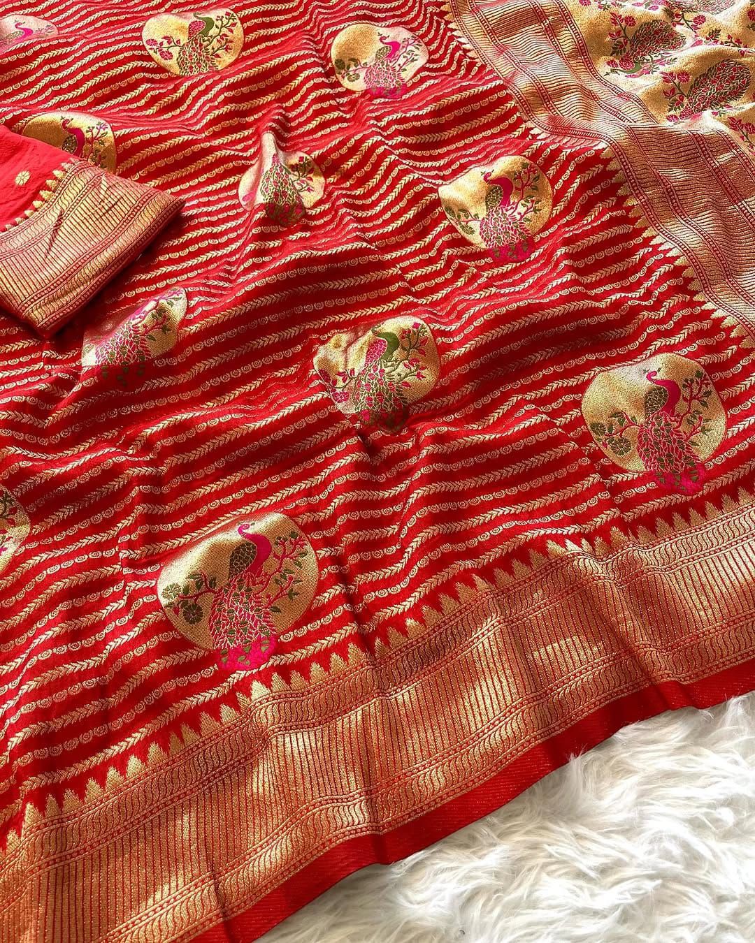 Khadi Peacock Meena Butta