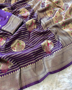 Khadi Peacock Meena Butta