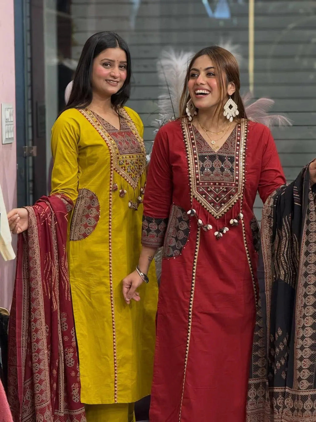 Premium Rich Azrak print  Cotton Suit Fabloom