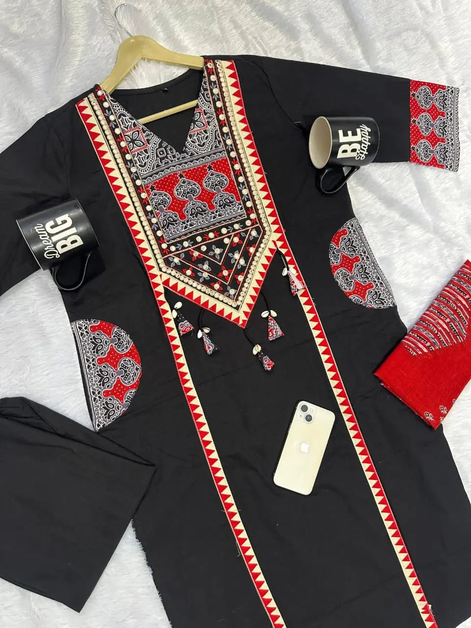 Premium Rich Azrak print  Cotton Suit Fabloom