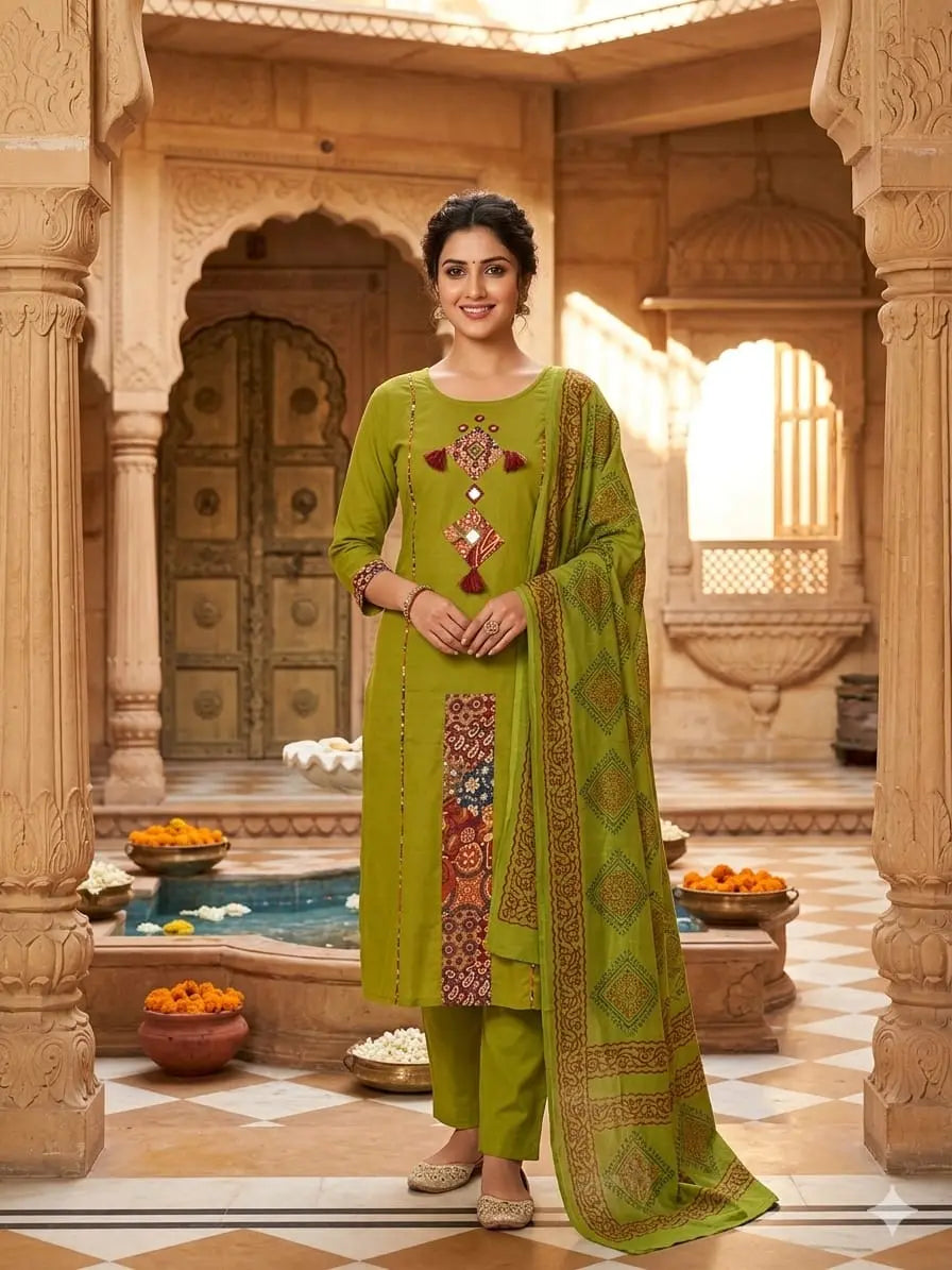 Premium Rich Azrak print Cotton Suits Fabloom