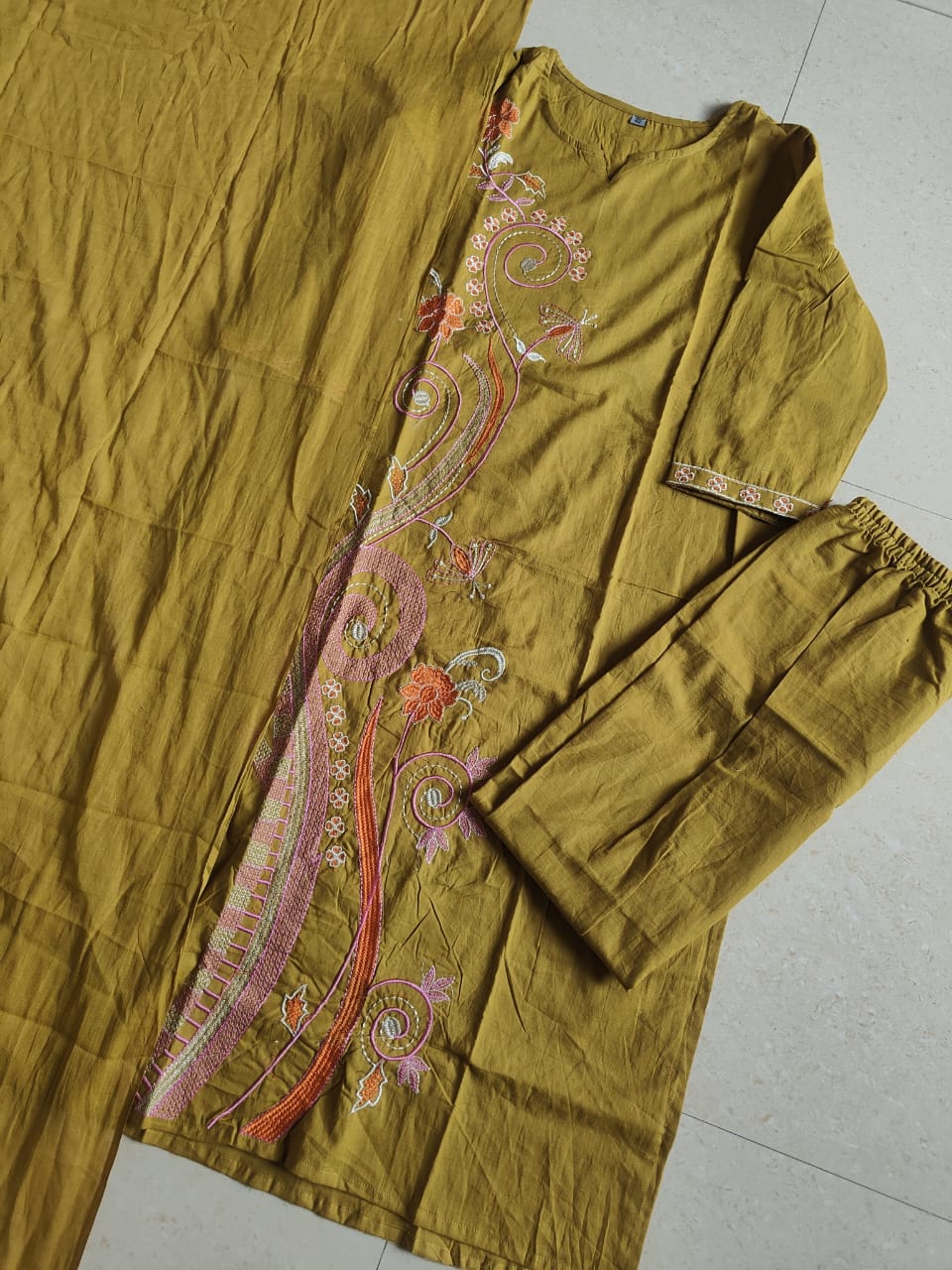 Pure heavy Dhabu cotton 3PC set crafted for elegance & comfort Fabloom