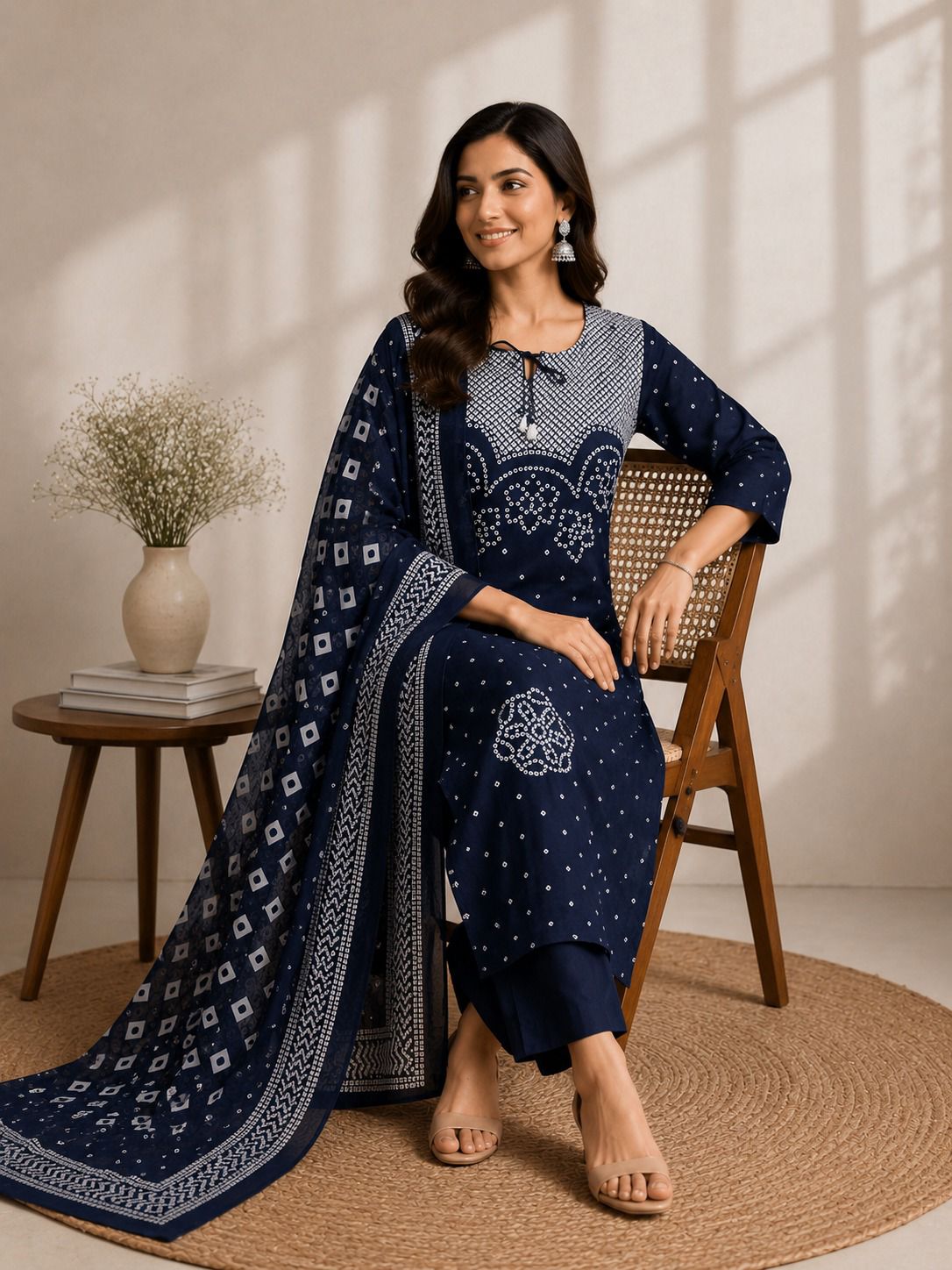 Embroidered Kurti Pant Combo for Office Wear | Fabloom Fabloom