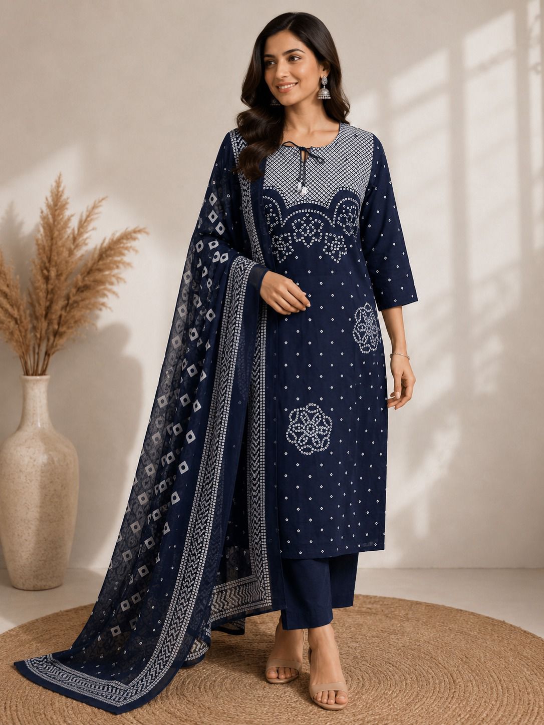 Embroidered Kurti Pant Combo for Office Wear | Fabloom Fabloom