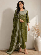 Embroidered Kurti Pant Combo for Office Wear | Fabloom Fabloom