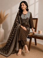 Embroidered Kurti Pant Combo for Office Wear | Fabloom Fabloom