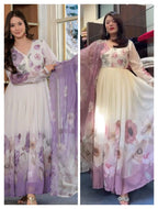 Cotton Suit Set with discharge print kurti and one side pocket Fabloom