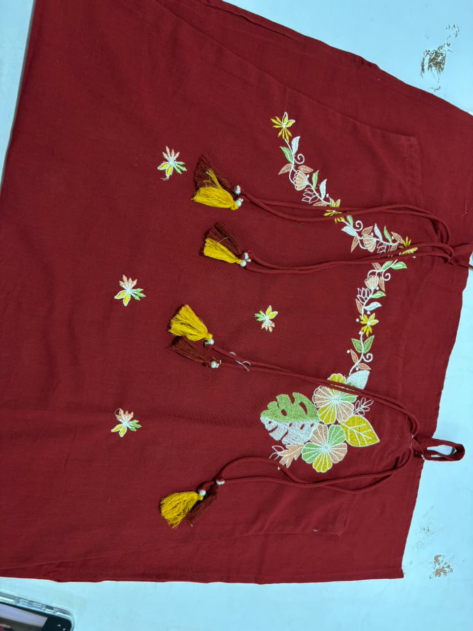 A beautiful 3 piece set & New Premium Pure softy chiffon anarkali Kurti Fabloom