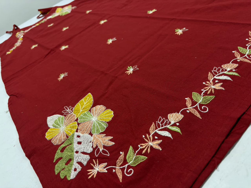 A beautiful 3 piece set & New Premium Pure softy chiffon anarkali Kurti Fabloom