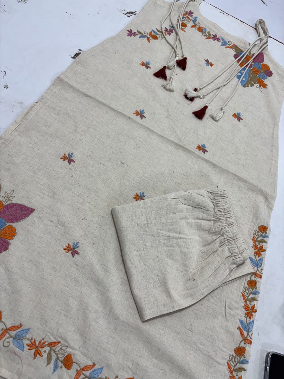 the sheer beautv of this sleeveless pant set A unique Fabloom