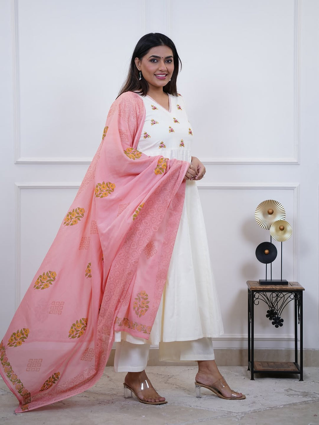 Anarkali Pant Dupatta Set Fabloom