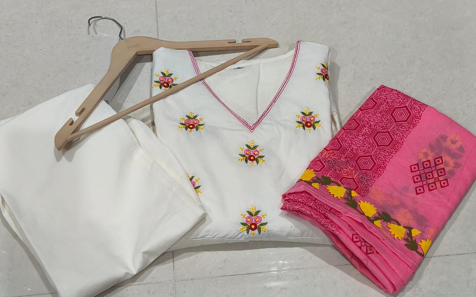Anarkali Pant Dupatta Set Fabloom
