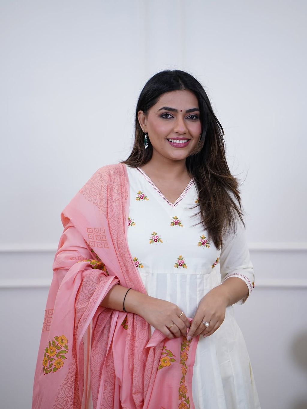 Anarkali Pant Dupatta Set Fabloom