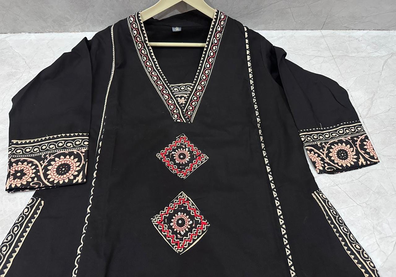 Pure fine Cotton fabric & Kurti with Pant with cotton Fabloom