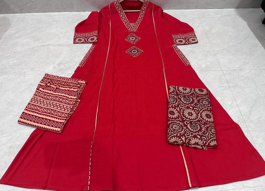 Pure fine Cotton fabric & Kurti with Pant with cotton Fabloom