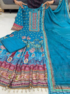 NEW ARRIVALS & RAJASTHANI FULL ANARKALI LATKAN LACE ROUND SET❣️ Fabloom