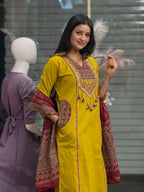 Premium Rich Azrak print  Cotton Suit Fabloom