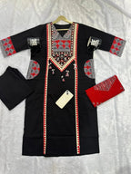 Premium Rich Azrak print  Cotton Suit Fabloom