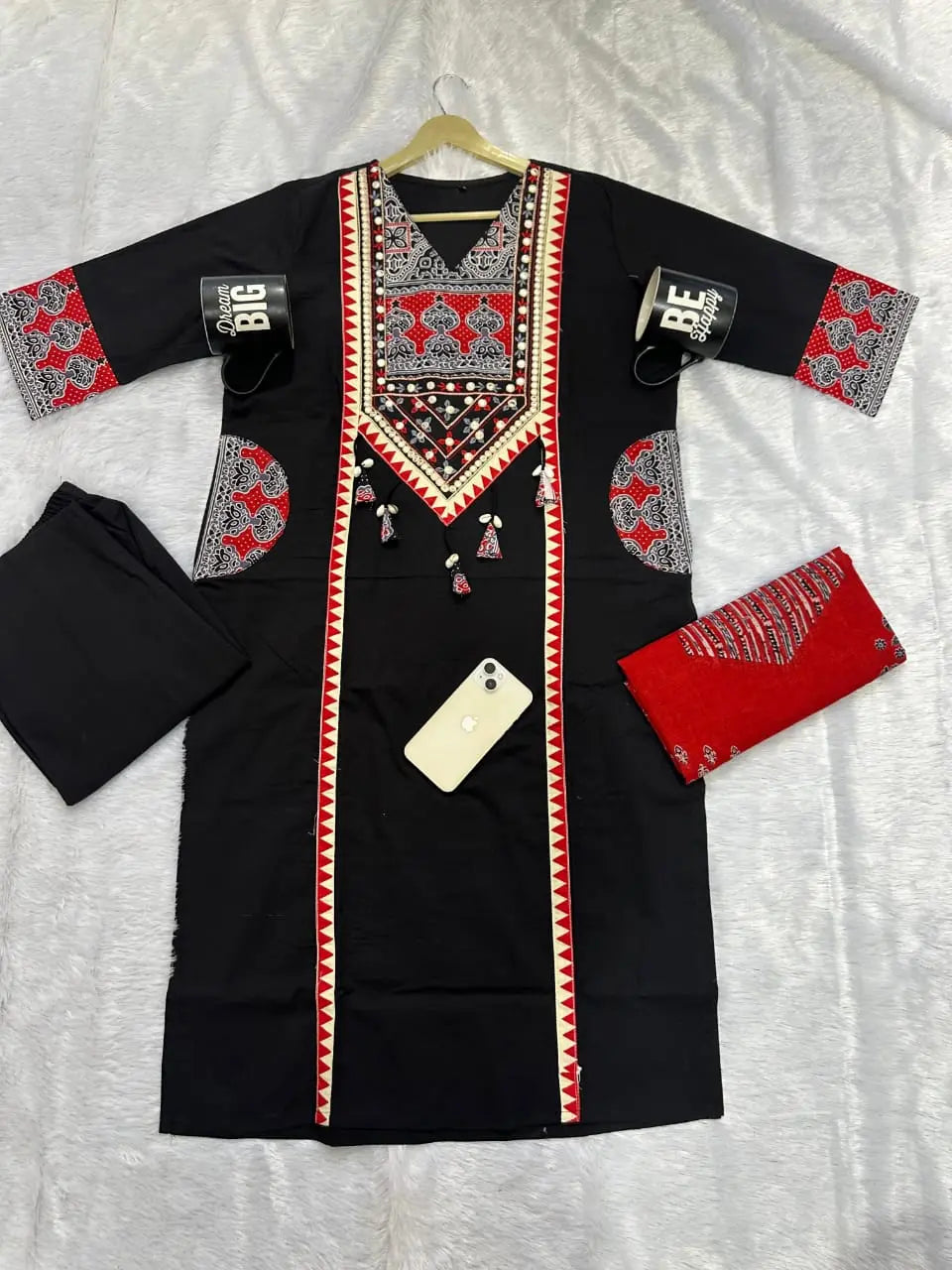 Premium Rich Azrak print  Cotton Suit Fabloom
