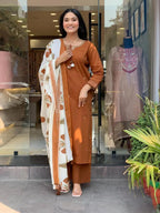 Breezy Summer Cotton Kurtas pent and Dupatta Sets Fabloom