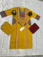 Premium Rich Azrak print  Cotton Suit Fabloom