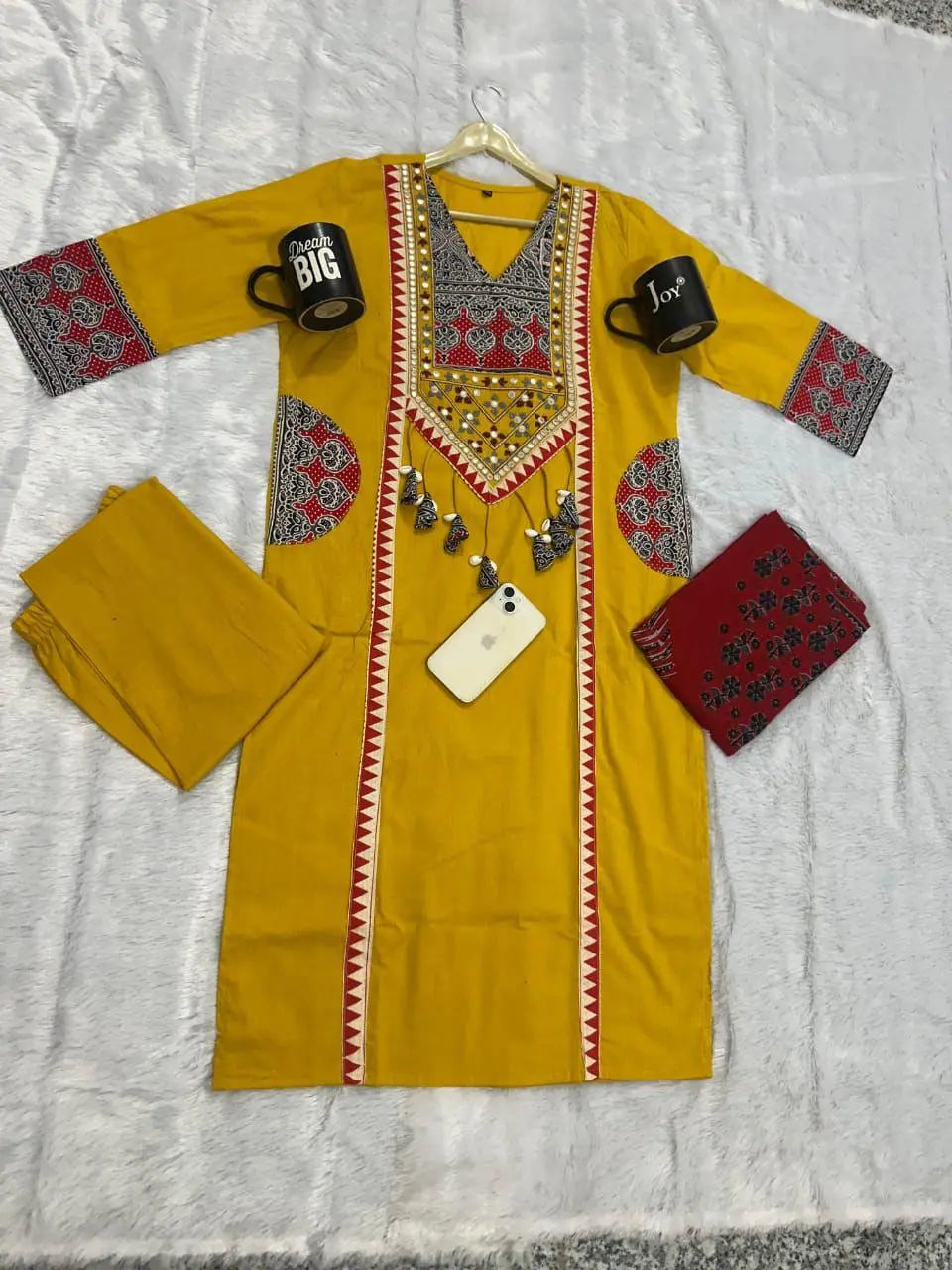 Premium Rich Azrak print  Cotton Suit Fabloom
