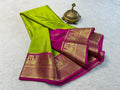 Light Green Mysore Crepe Silk Saree with Blouse