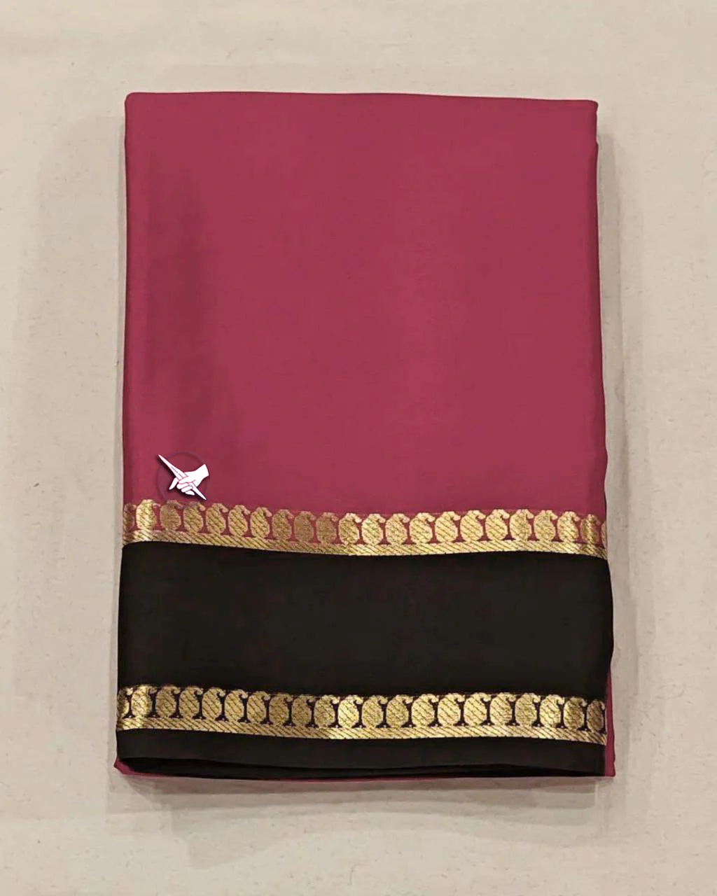 Rani Colour Mysore Silk Sarees with Rich Zari Border Traditional Wedding Wear