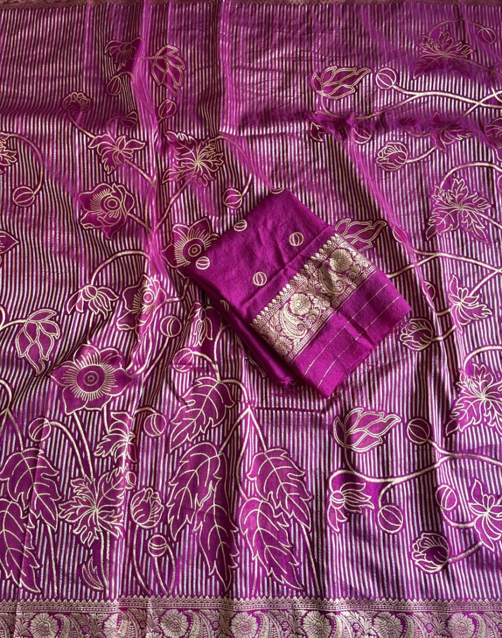 Khadi Tissue Floral Jaal