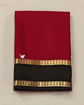 GORGEOUS Mysore Silk Sarees In Beautiful Zari Border In Red Colours!