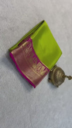 Light Green Mysore Crepe Silk Saree with Blouse