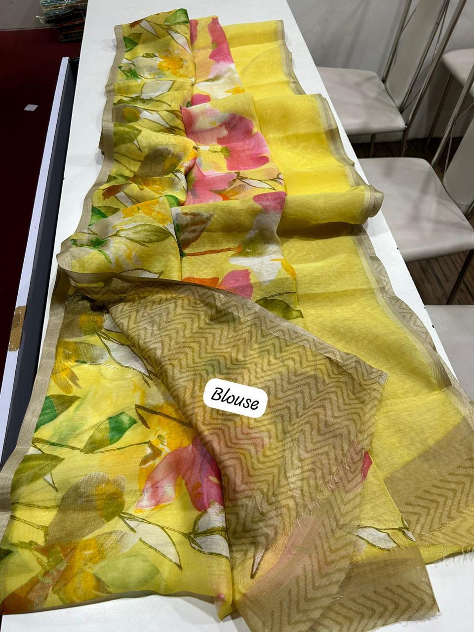 Chanderi Floral Print