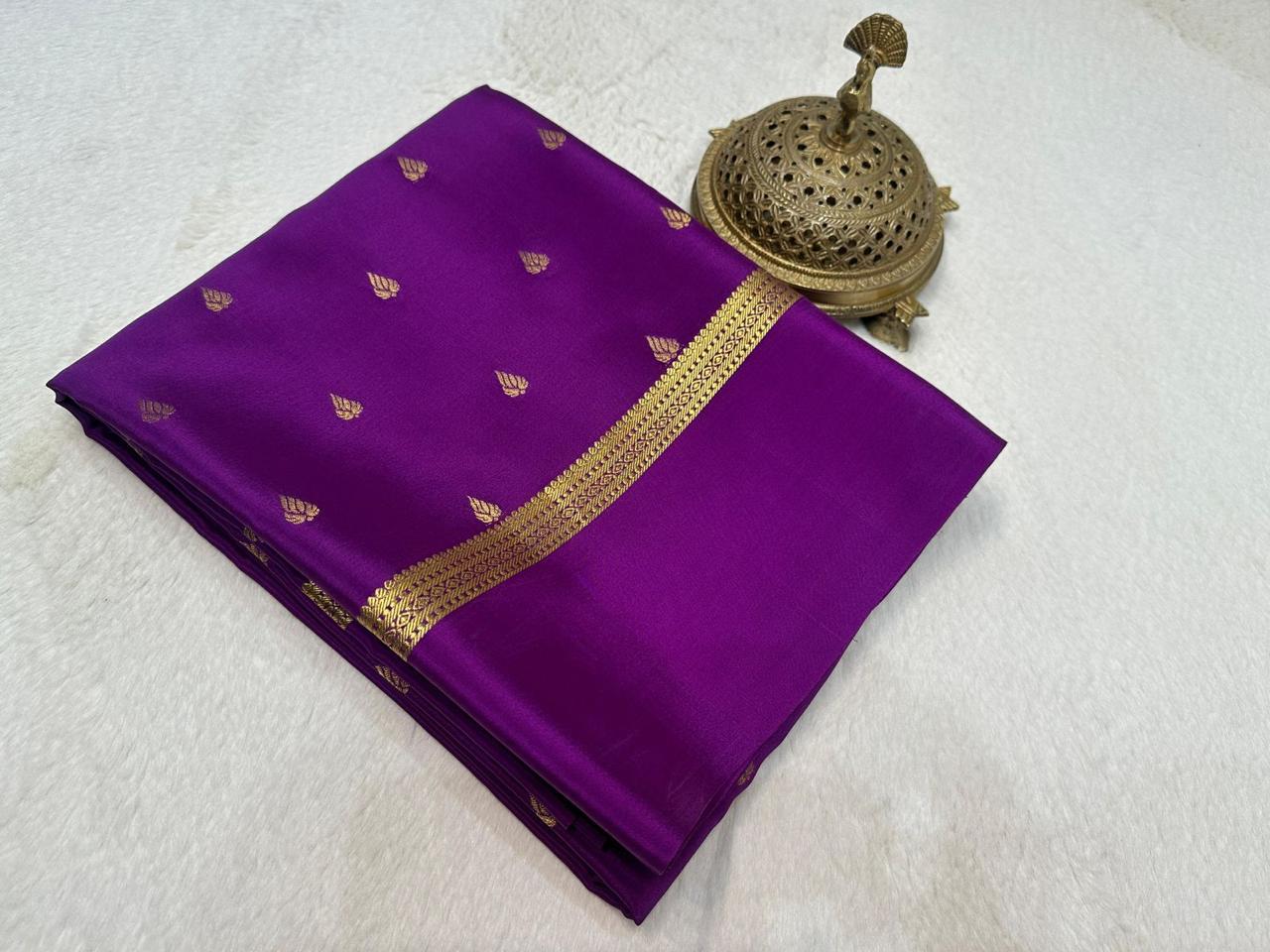 Royal Purple Silk Saree for Wedding & Festive Wear